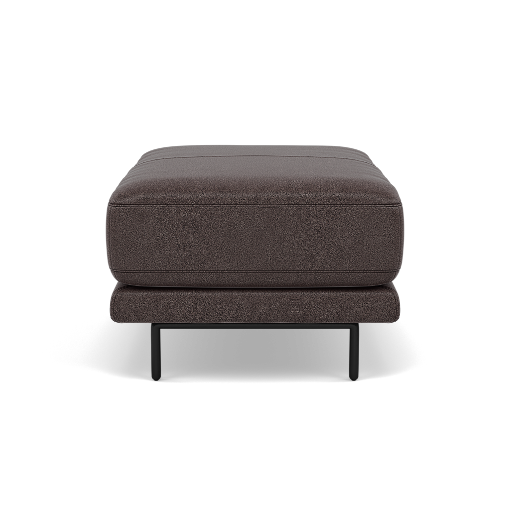 Morris Footstool - Rectangular Footstool Fabric — BFA-BLJ-088 CHARCOAL GREY, gallery image 2