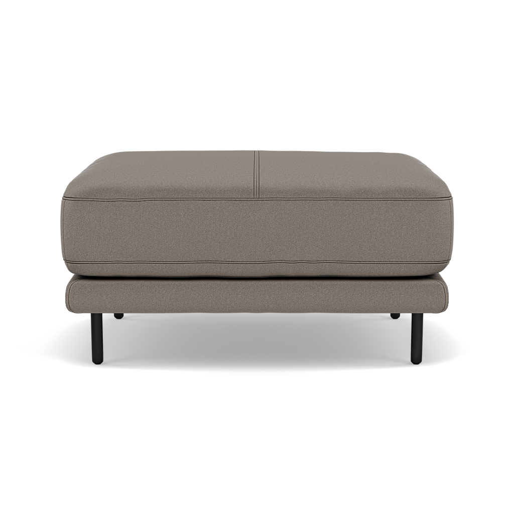 Morris Footstool - Rectangular Footstool Fabric Footstools Sterling Home 18 BFA-MAD-03 DARK GREY