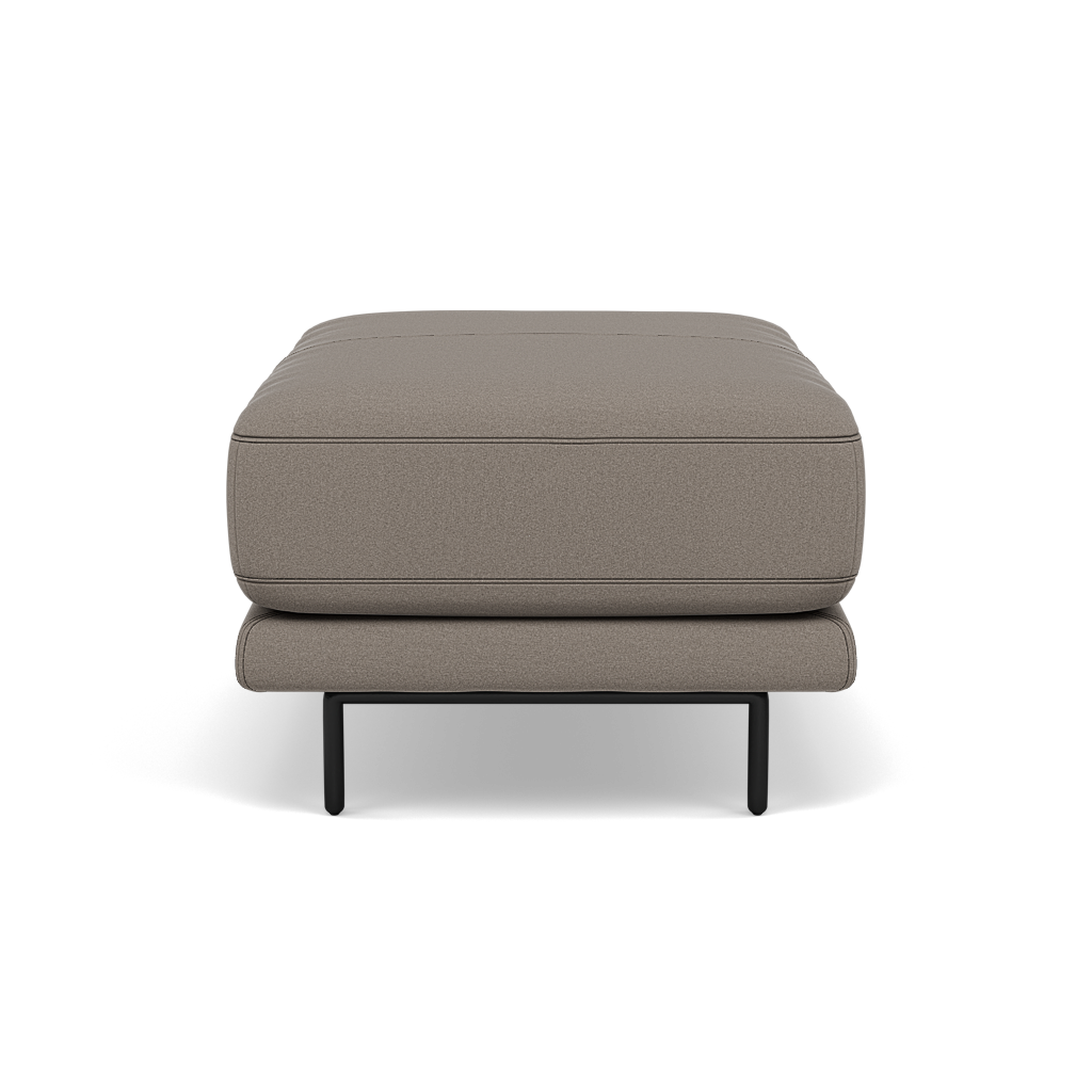 Morris Footstool - Rectangular Footstool Fabric — BFA-MAD-03 DARK GREY, gallery image 2