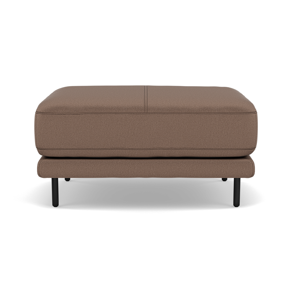 Morris Footstool - Rectangular Footstool Fabric Footstools Sterling Home 19 BFA-MAD-05 DARK TAUPE