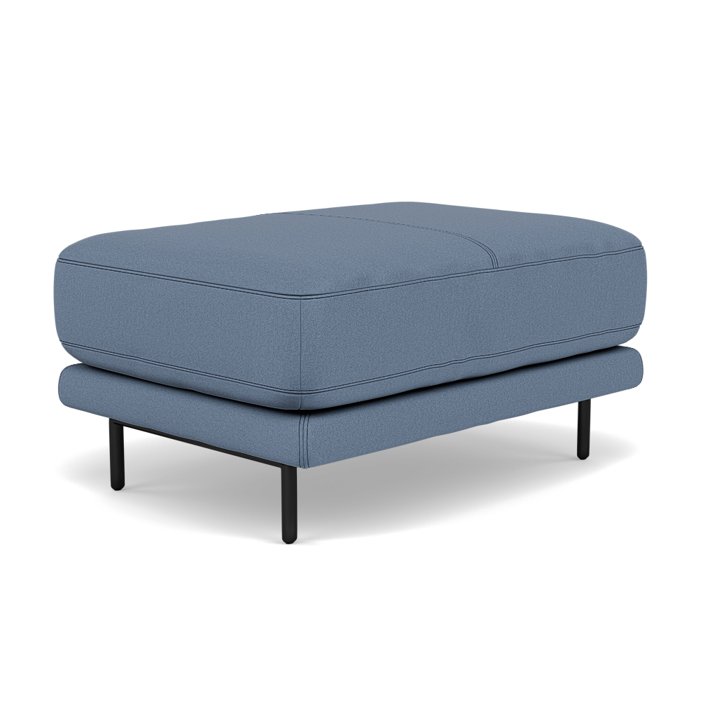 Morris Footstool - Rectangular Footstool Fabric — BFA-MAD-08 PACIFIC BLUE, gallery image 3