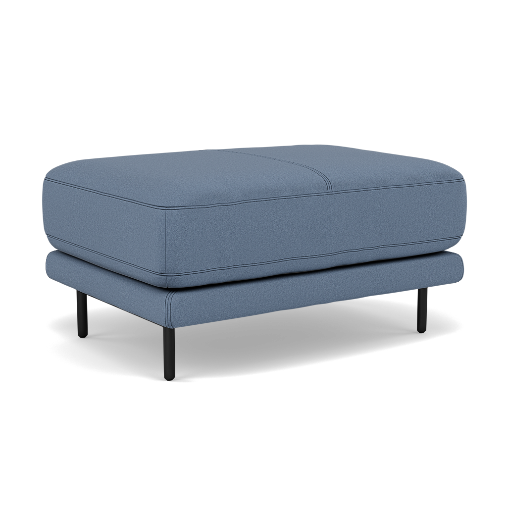 Morris Footstool - Rectangular Footstool Fabric — BFA-MAD-08 PACIFIC BLUE, gallery image 1