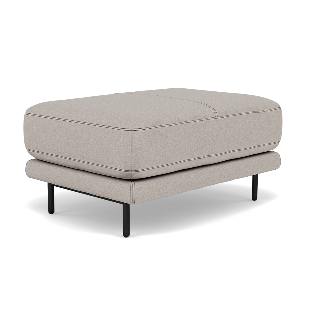Morris Footstool - Rectangular Footstool Fabric — BFAMAD-02 SILVER GREY, gallery image 3