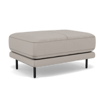 Morris Footstool - Rectangular Footstool Fabric — BFAMAD-02 SILVER GREY, gallery image 1