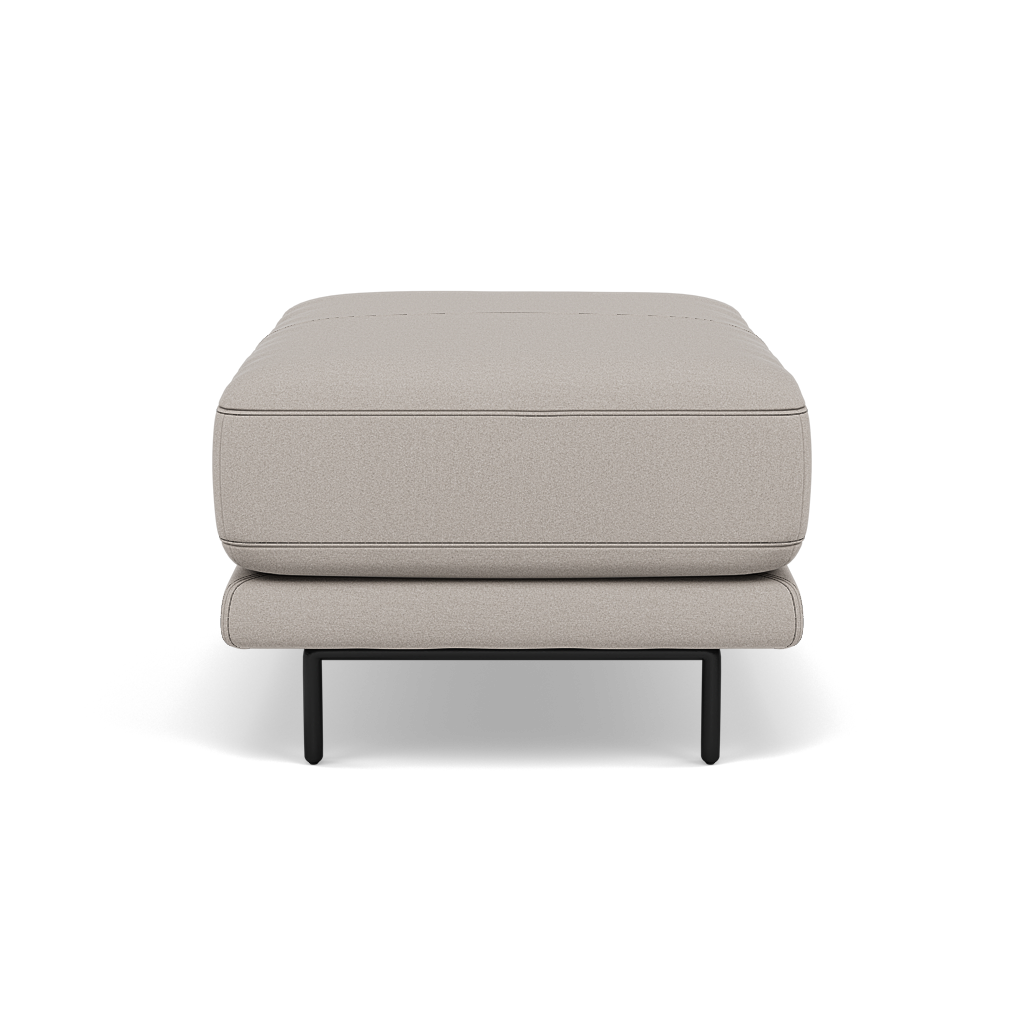 Morris Footstool - Rectangular Footstool Fabric — BFAMAD-02 SILVER GREY, gallery image 2