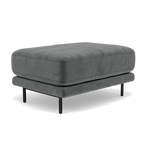 Morris Footstool - Rectangular Footstool Fabric — FAB-MEG-20  PEWTER, gallery image 3