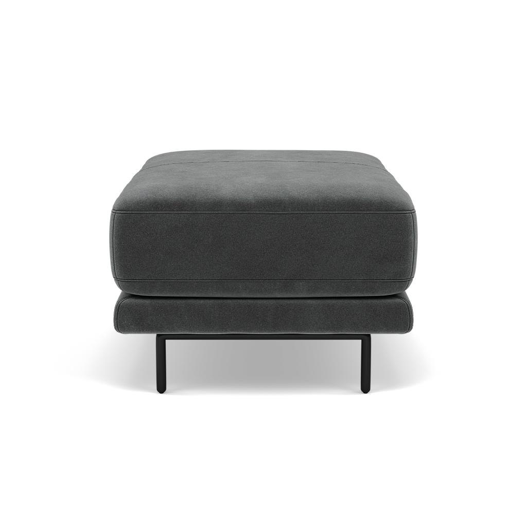 Morris Footstool - Rectangular Footstool Fabric — FAB-MEG-20  PEWTER, gallery image 2