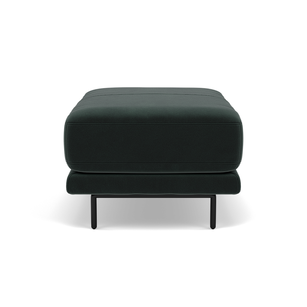 Morris Footstool - Rectangular Footstool Fabric — FAB-MEG-21  CHARCOAL GREY, gallery image 2