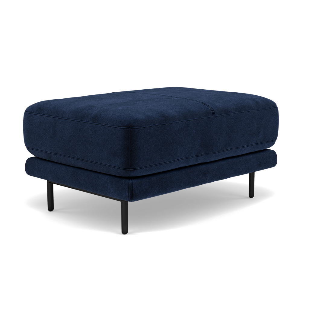 Morris Footstool - Rectangular Footstool Fabric — FAB-MEG-28  NAVY, gallery image 3