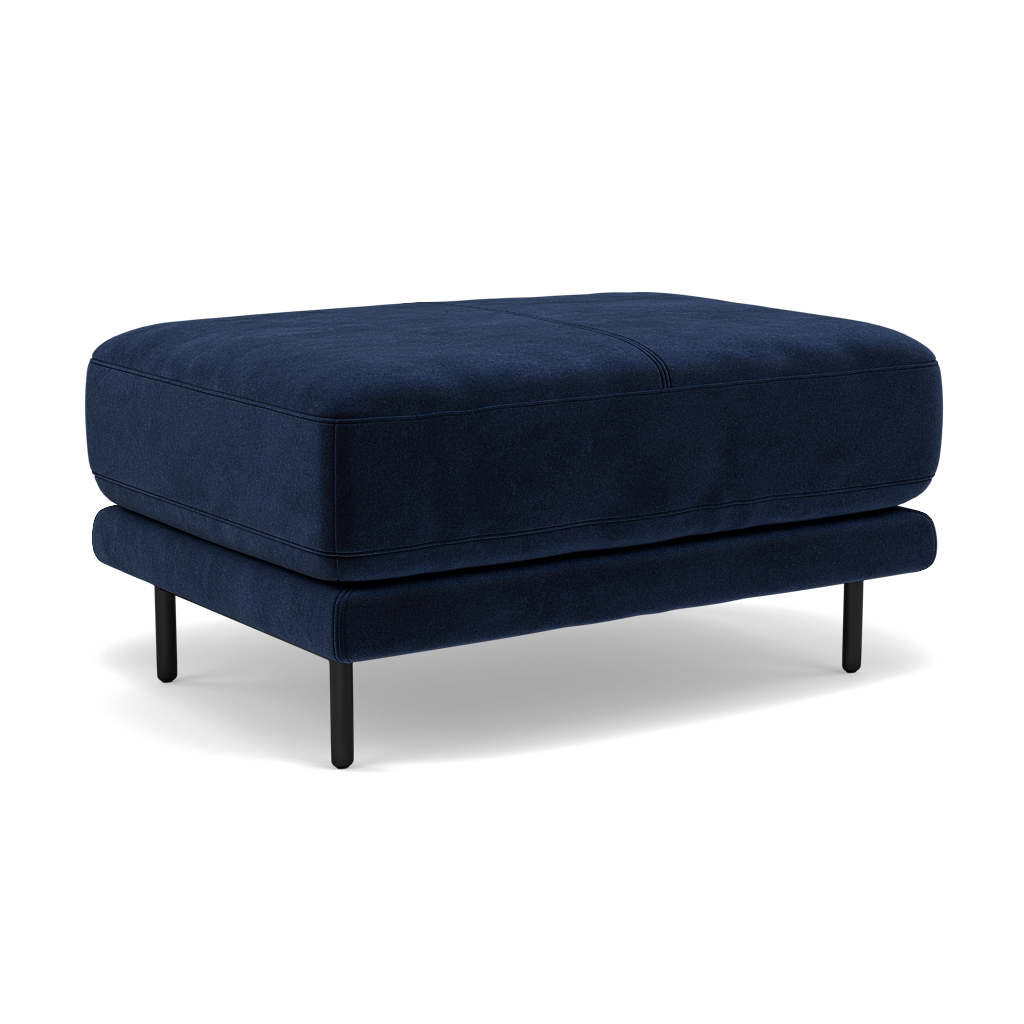 Morris Footstool - Rectangular Footstool Fabric — FAB-MEG-28  NAVY, gallery image 1