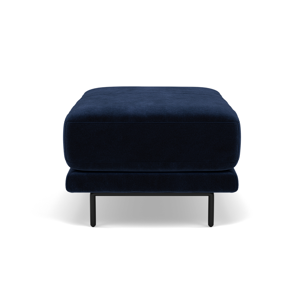Morris Footstool - Rectangular Footstool Fabric — FAB-MEG-28  NAVY, gallery image 2