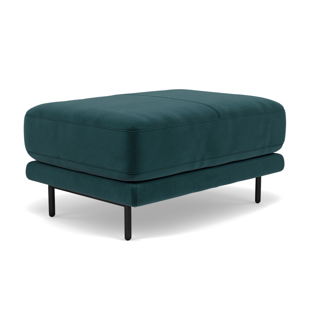 Morris Footstool - Rectangular Footstool Fabric — FAB-MEG-36  LAKE GREEN, gallery image 3