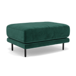 Morris Footstool - Rectangular Footstool Fabric — FAB-MEG-37  EMERALD GREEN, gallery image 1