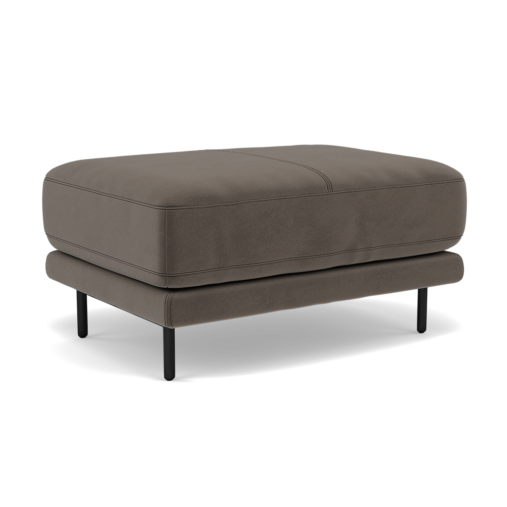 Morris Footstool - Rectangular Footstool Fabric — FAB-MEG-51  DK TAUPE, gallery image 1