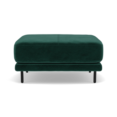 Morris Footstool - Rectangular Footstool Fabric Footstools Sterling Home 17 FAB-MEG-37 EMERALD GREEN