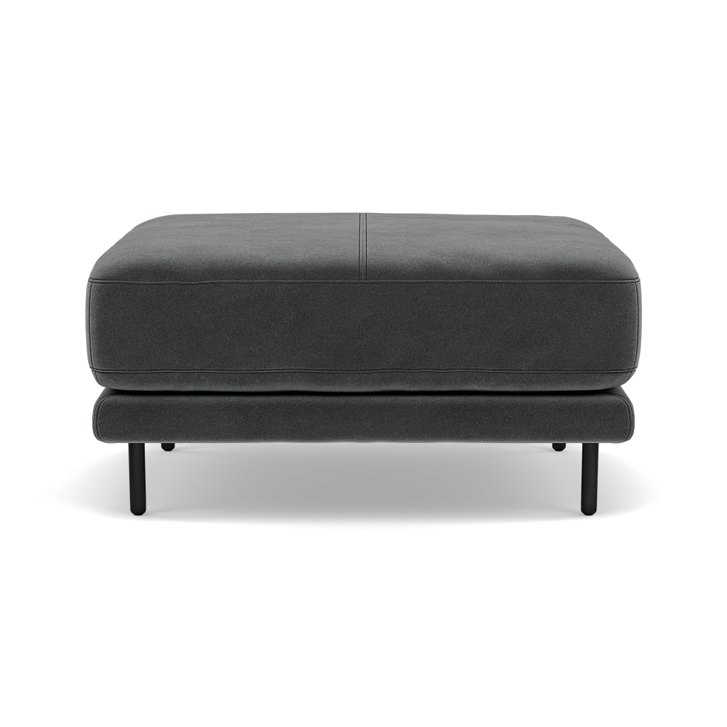 Morris Footstool - Rectangular Footstool Fabric Footstools Sterling Home 14 FAB-MEG-20 PEWTER
