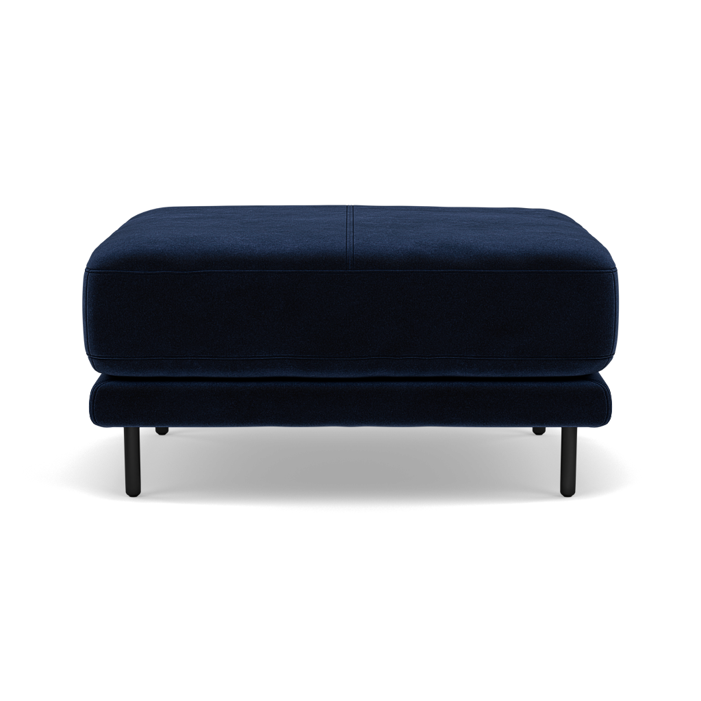 Morris Footstool - Rectangular Footstool Fabric Footstools Sterling Home 15 FAB-MEG-28 NAVY