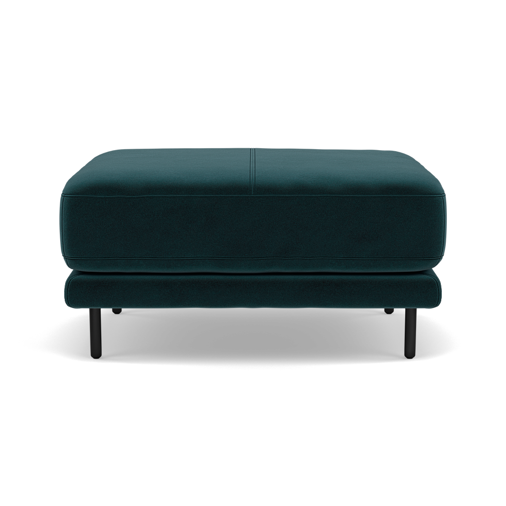 Morris Footstool - Rectangular Footstool Fabric Footstools Sterling Home 16 FAB-MEG-36 LAKE GREEN