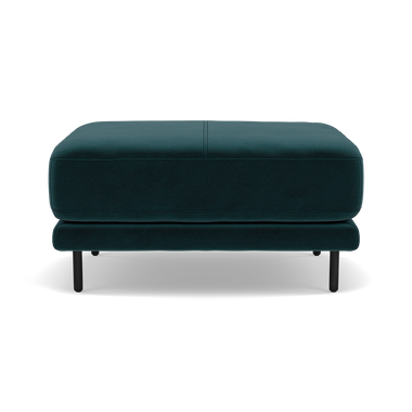 Morris Footstool - Rectangular Footstool Fabric Footstools Sterling Home 16 FAB-MEG-36 LAKE GREEN