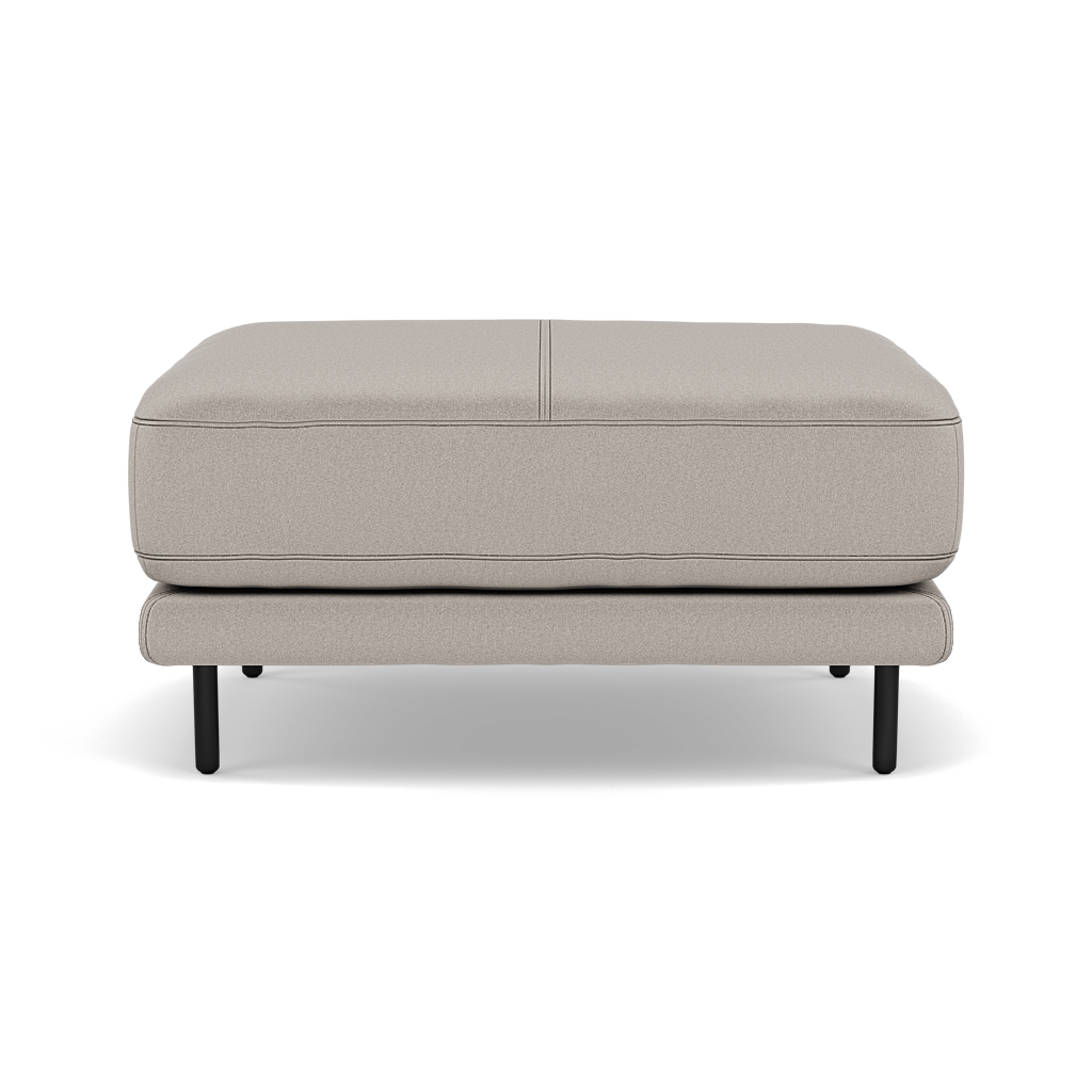 Morris Footstool - Rectangular Footstool Fabric Footstools Sterling Home 10 BFAMAD-02 SILVER GREY