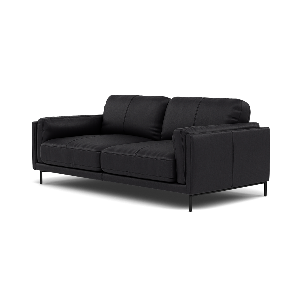 Morris Large 2 Seater Sofa - 2.25 Seater Compact Cat 25 — NC-023C BLACK, gallery image 3