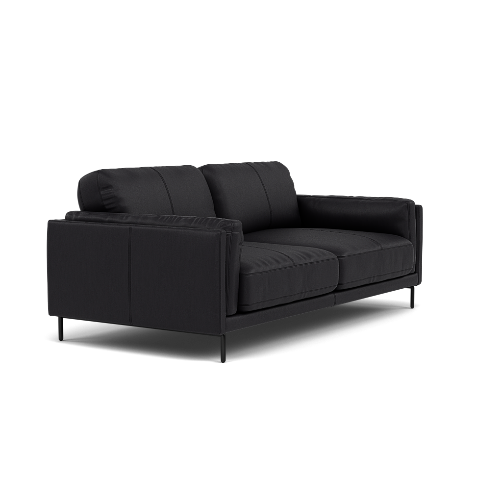 Morris Large 2 Seater Sofa - 2.25 Seater Compact Cat 25 — NC-023C BLACK, gallery image 1