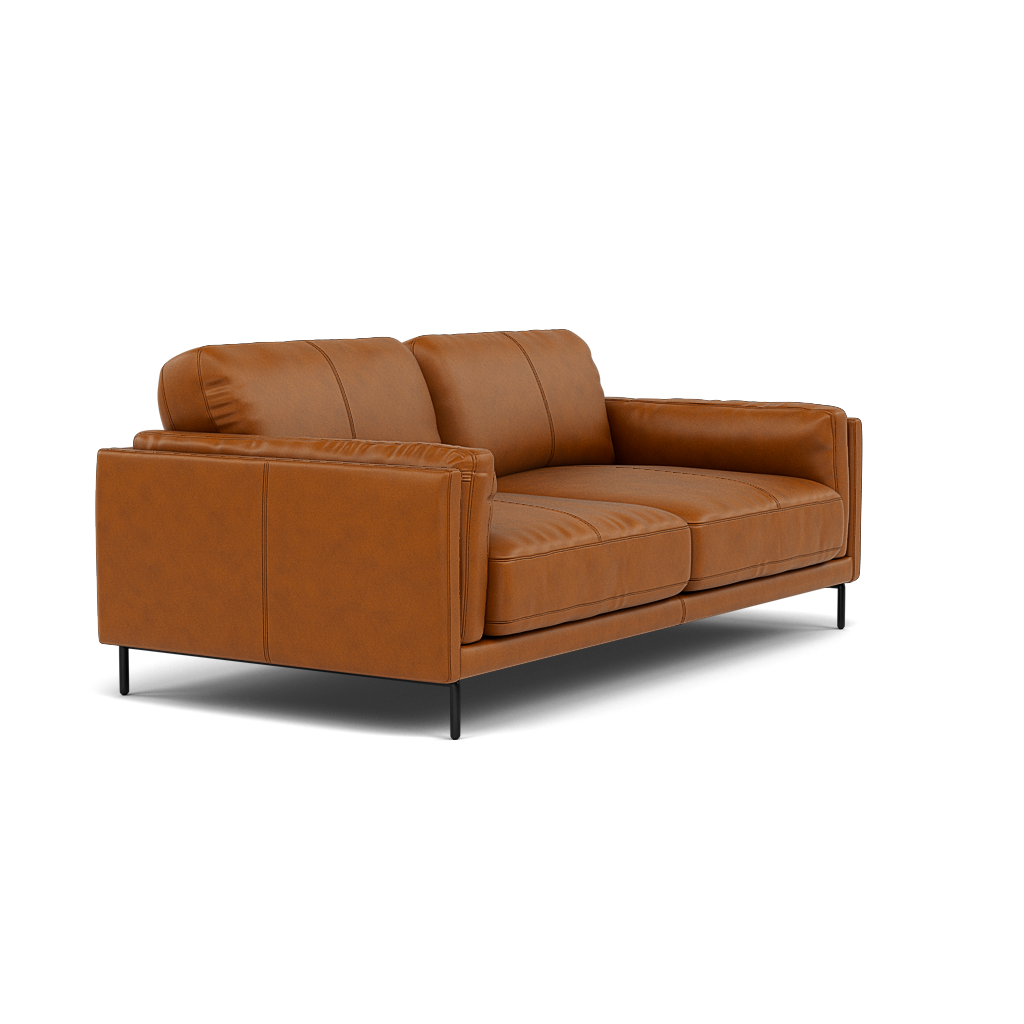 Morris Large 2 Seater Sofa - 2.25 Seater Compact Cat 30F — SK-598D CARAMEL, gallery image 1