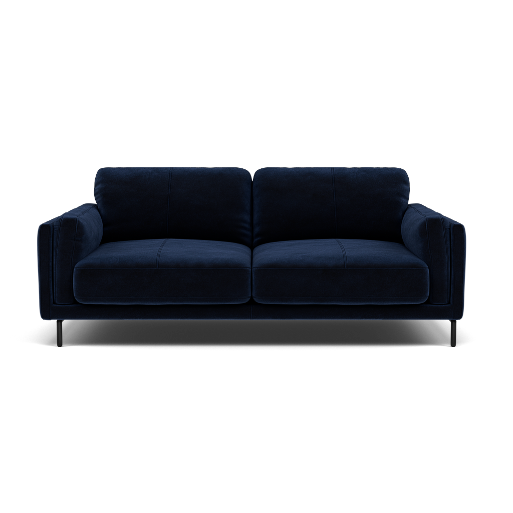Morris Large 2 Seater Sofa - 2.25 Seater Compact Fabric 2 Seater Sofas Sterling Home 17 FAB-MEG-28 NAVY