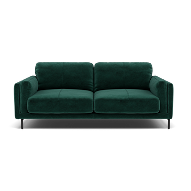Morris Large 2 Seater Sofa - 2.25 Seater Compact Fabric 2 Seater Sofas Sterling Home 19 FAB-MEG-37 EMERALD GREEN