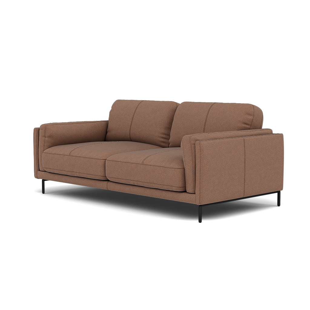 Morris Large 2 Seater Sofa - 2.25 Seater Compact Fabric — BFA-BLJ-04 TOBACCO, gallery image 3