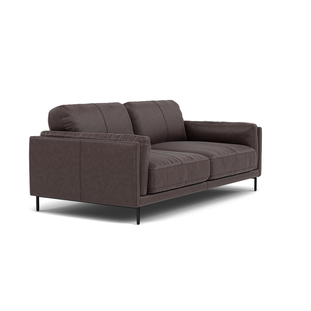 Morris Large 2 Seater Sofa - 2.25 Seater Compact Fabric — BFA-BLJ-088 CHARCOAL GREY, gallery image 1