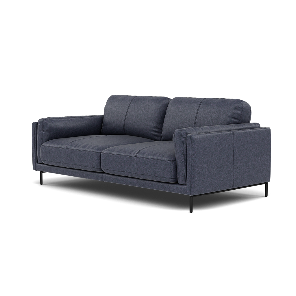 Morris Large 2 Seater Sofa - 2.25 Seater Compact Fabric — BFA-BLJ-08  PACIFIC BLUE, gallery image 3