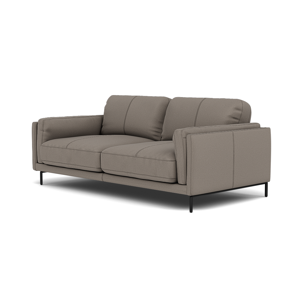 Morris Large 2 Seater Sofa - 2.25 Seater Compact Fabric — BFA-MAD-03 DARK GREY, gallery image 3