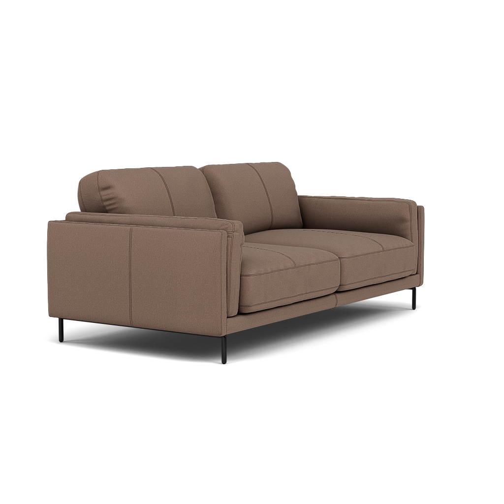 Morris Large 2 Seater Sofa - 2.25 Seater Compact Fabric — BFA-MAD-05 DARK TAUPE, gallery image 1