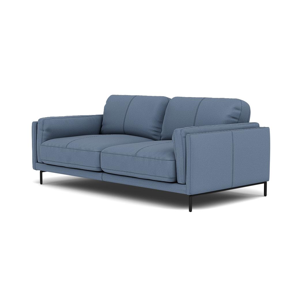 Morris Large 2 Seater Sofa - 2.25 Seater Compact Fabric — BFA-MAD-08 PACIFIC BLUE, gallery image 3