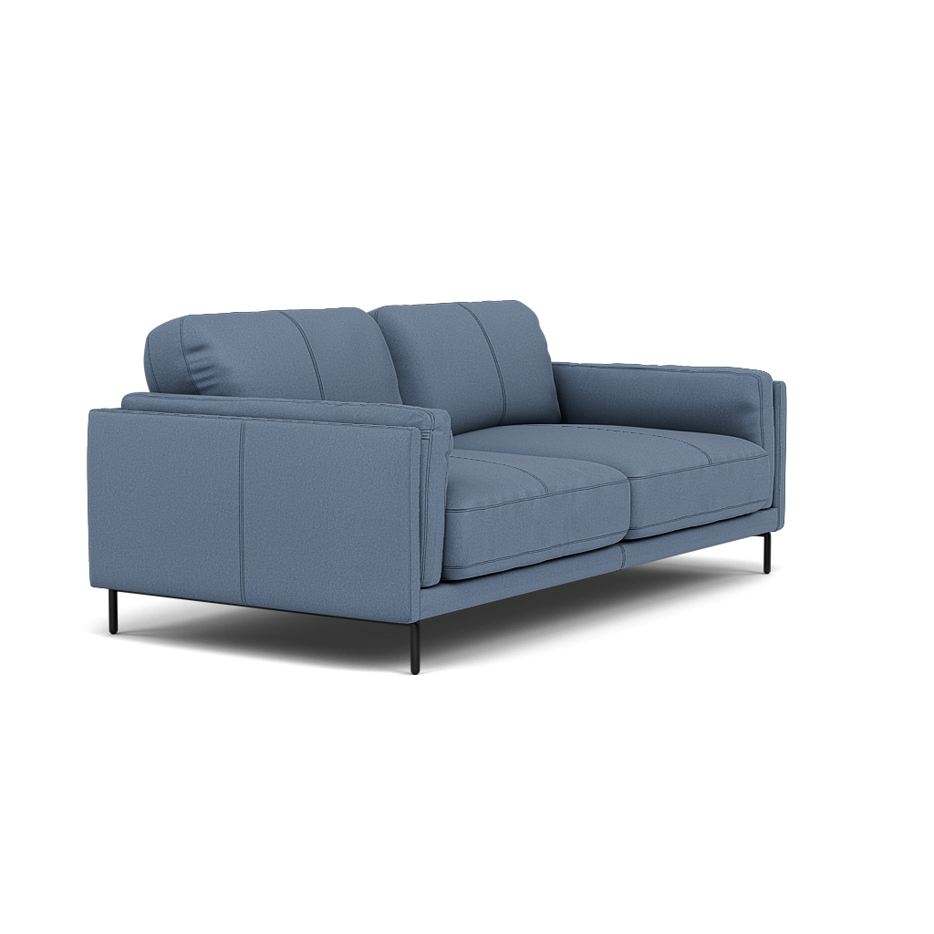 Morris Large 2 Seater Sofa - 2.25 Seater Compact Fabric — BFA-MAD-08 PACIFIC BLUE, gallery image 1