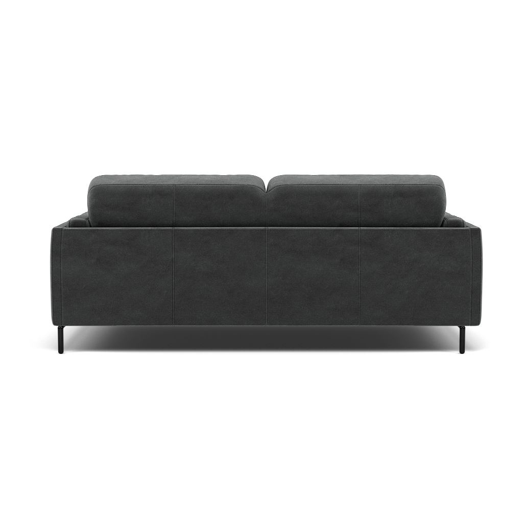 Morris Large 2 Seater Sofa - 2.25 Seater Compact Fabric — FAB-MEG-20  PEWTER, gallery image 2