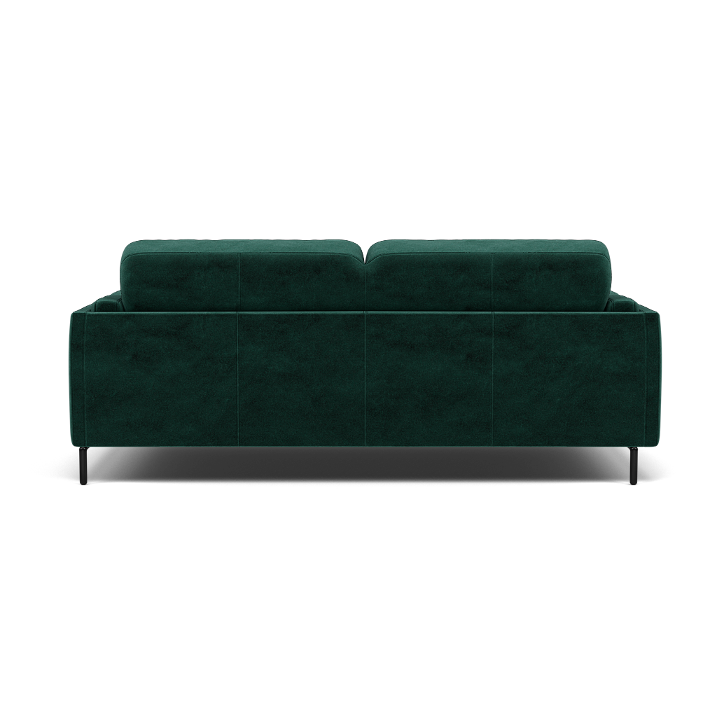 Morris Large 2 Seater Sofa - 2.25 Seater Compact Fabric — FAB-MEG-37  EMERALD GREEN, gallery image 2