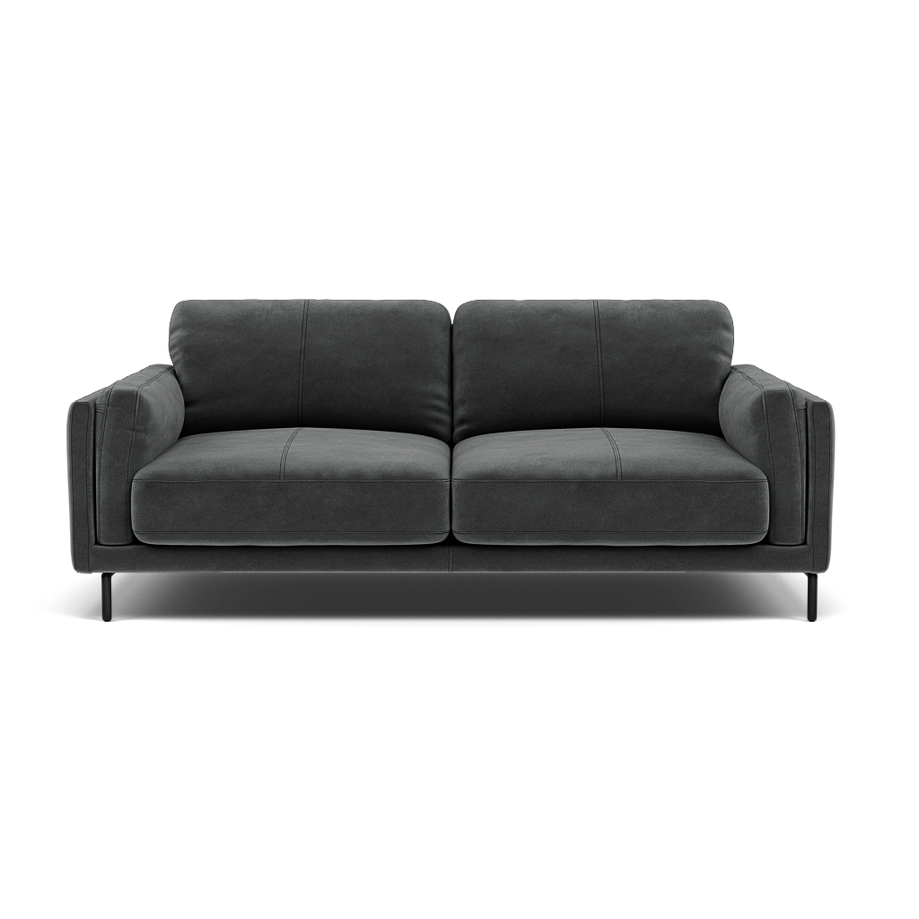 Morris Large 2 Seater Sofa - 2.25 Seater Compact Fabric 2 Seater Sofas Sterling Home 16 FAB-MEG-20 PEWTER