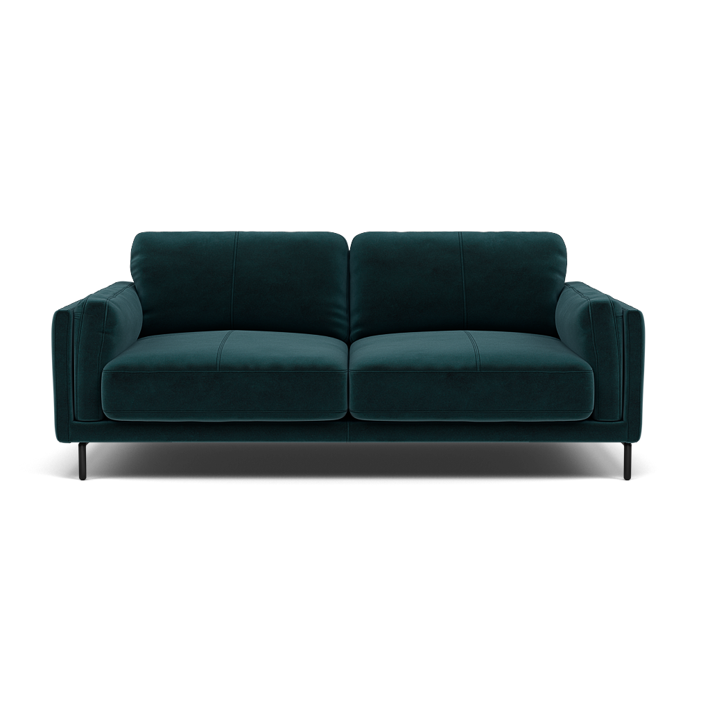 Morris Large 2 Seater Sofa - 2.25 Seater Compact Fabric 2 Seater Sofas Sterling Home 18 FAB-MEG-36 LAKE GREEN