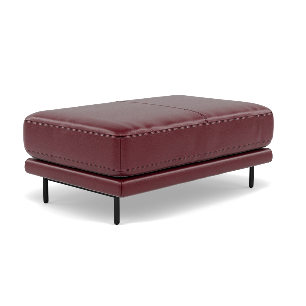 Morris Large Footstool - Rectangular footstool A Cat 20 — BV-035C DEEP RED, gallery image 3