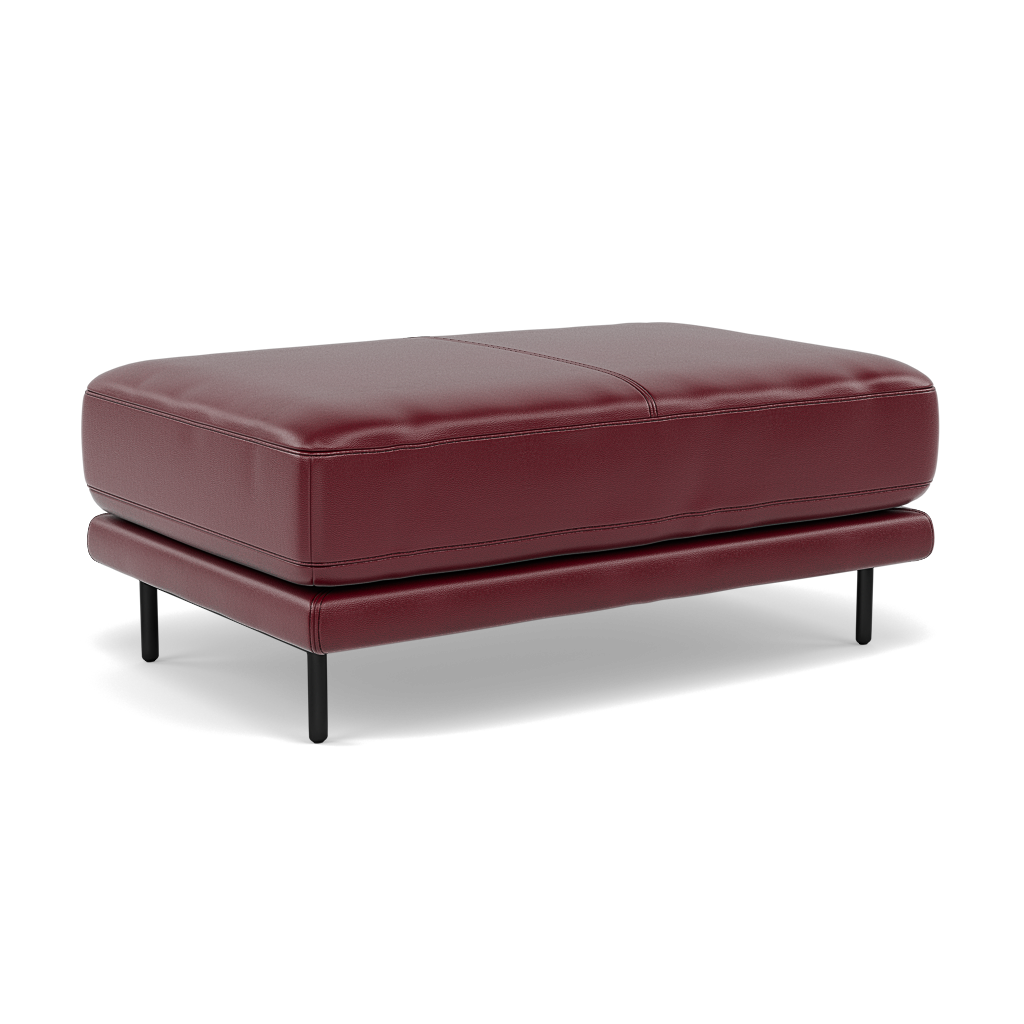 Morris Large Footstool - Rectangular footstool A Cat 20 — BV-035C DEEP RED, gallery image 1