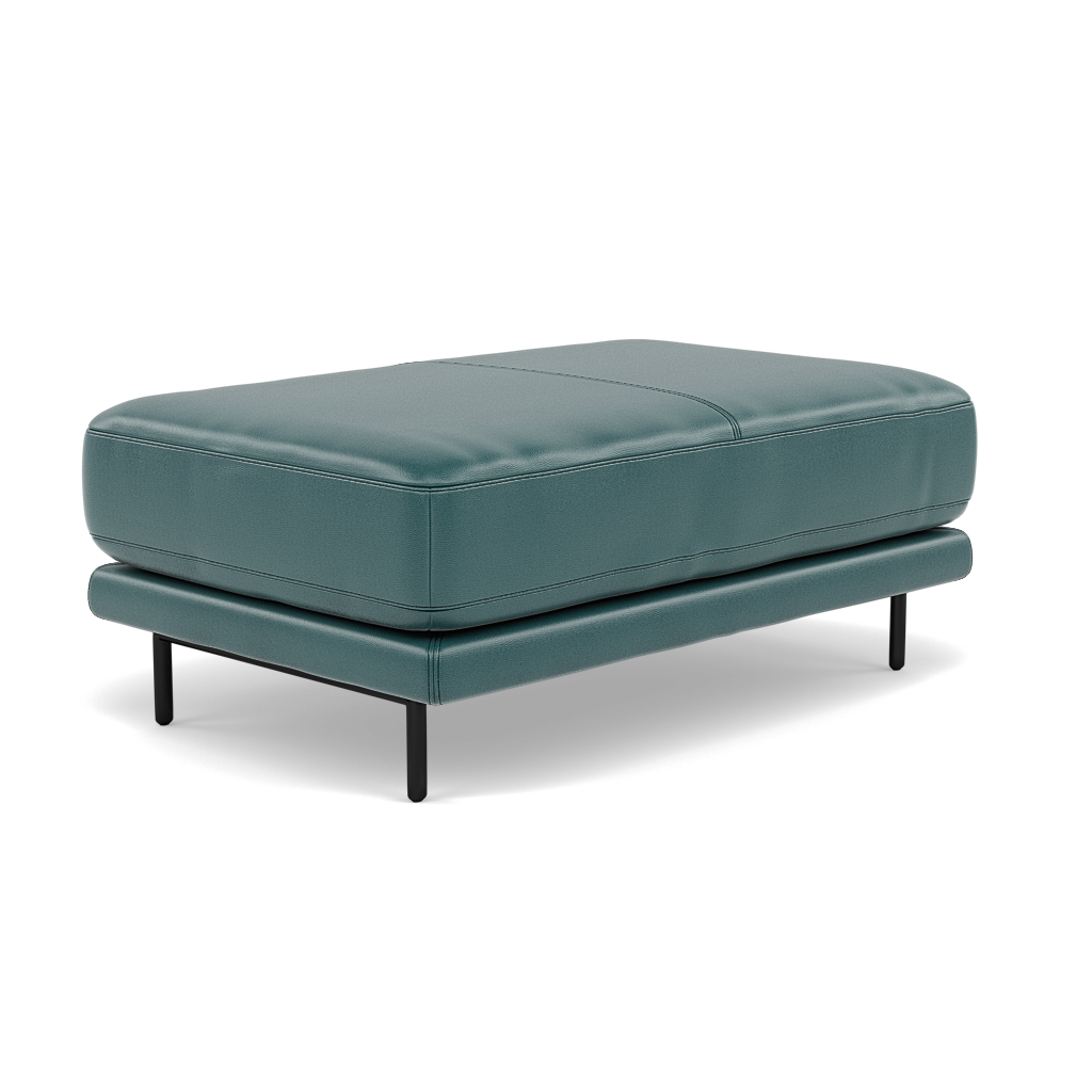 Morris Large Footstool - Rectangular footstool A Cat 20 — BV-301E  LAKE GREEN, gallery image 3