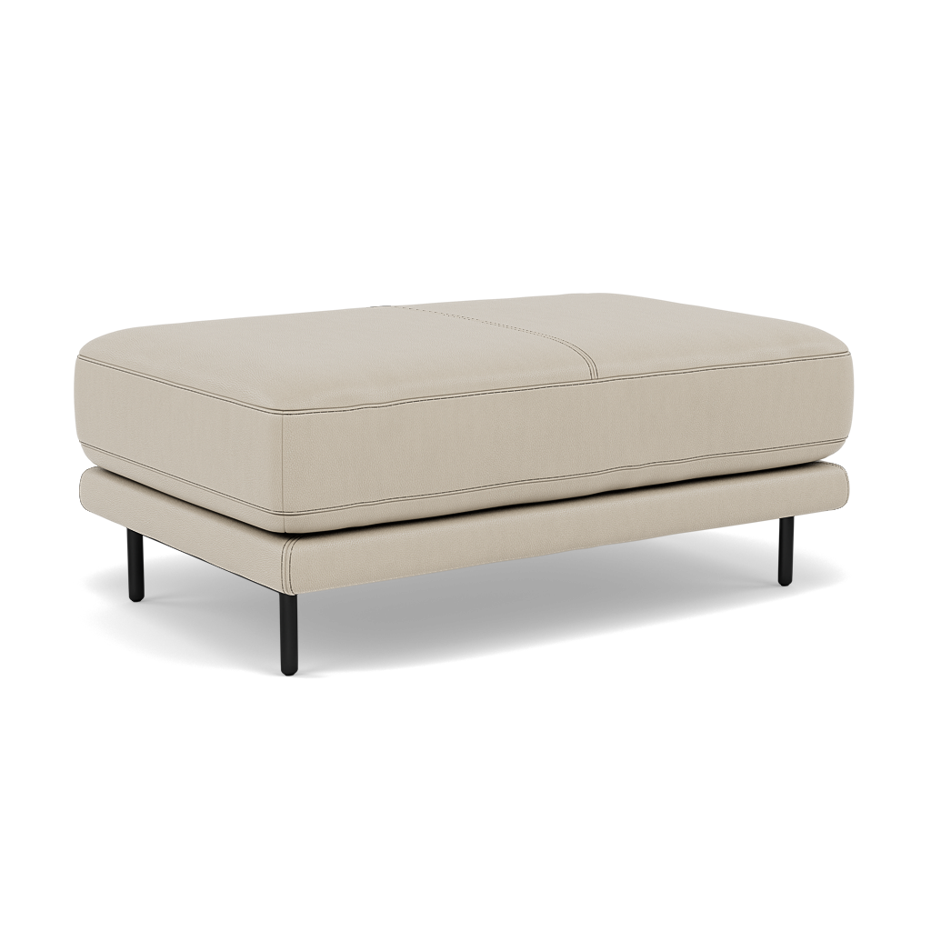 Morris Large Footstool - Rectangular footstool A Cat 25 — NC-041E SILVER GREY, gallery image 1