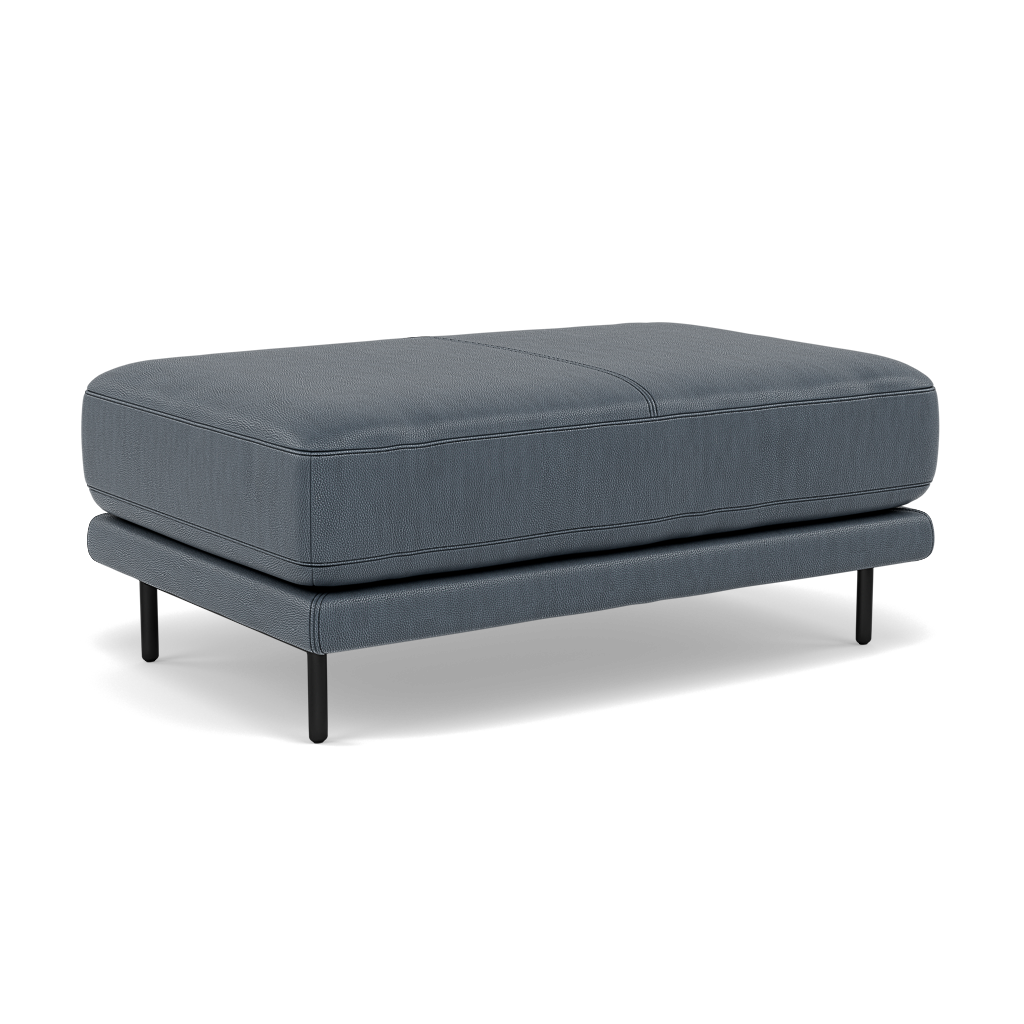 Morris Large Footstool - Rectangular footstool A Cat 25 — NC-313E OCEAN BLUE, gallery image 1
