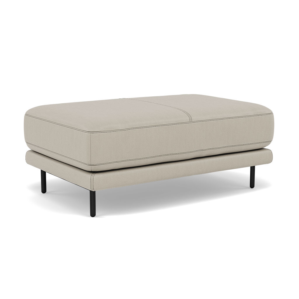 Morris Large Footstool - Rectangular footstool A Cat 25 — NC-946B FEATHER GREY, gallery image 1