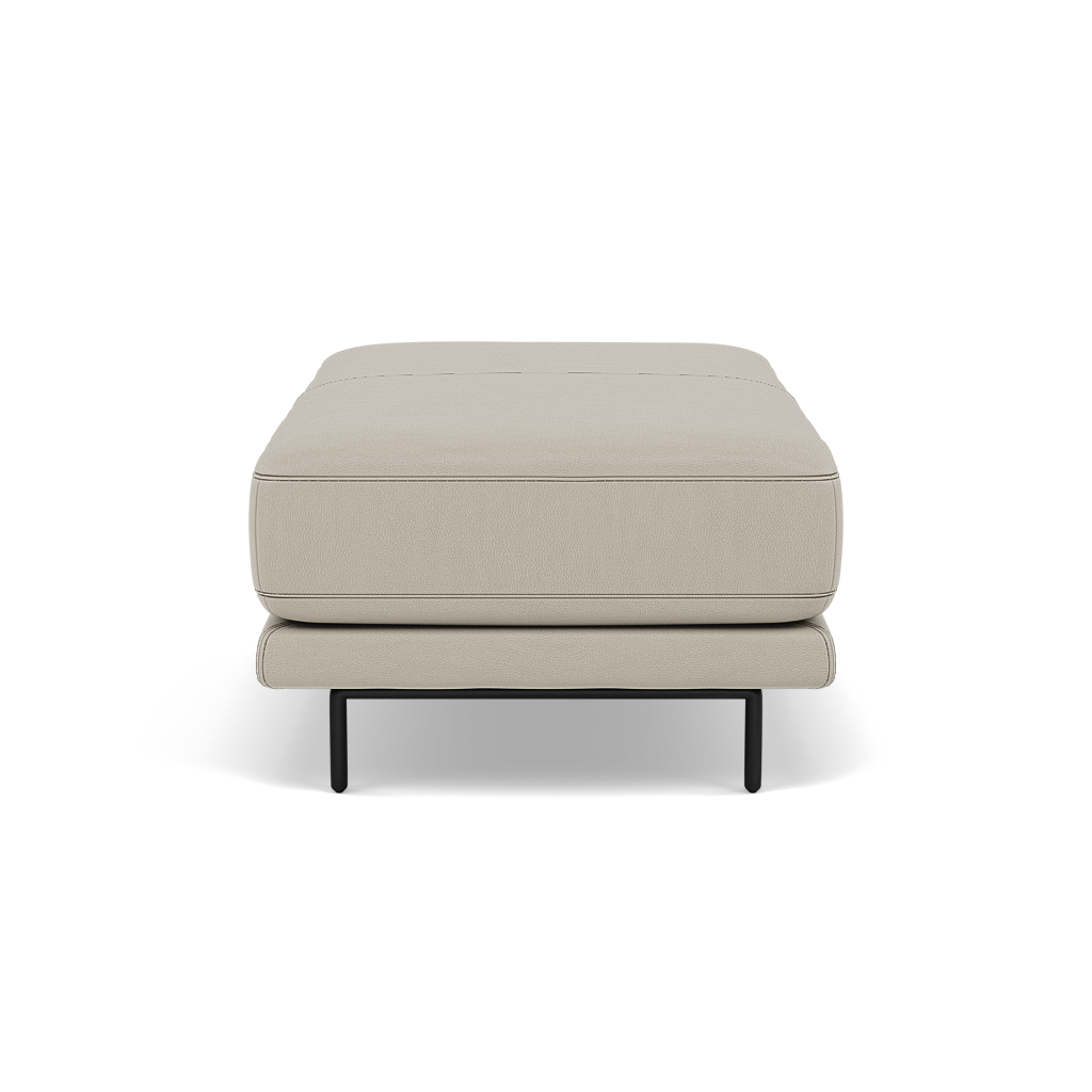Morris Large Footstool - Rectangular footstool A Cat 25 — NC-946B FEATHER GREY, gallery image 2