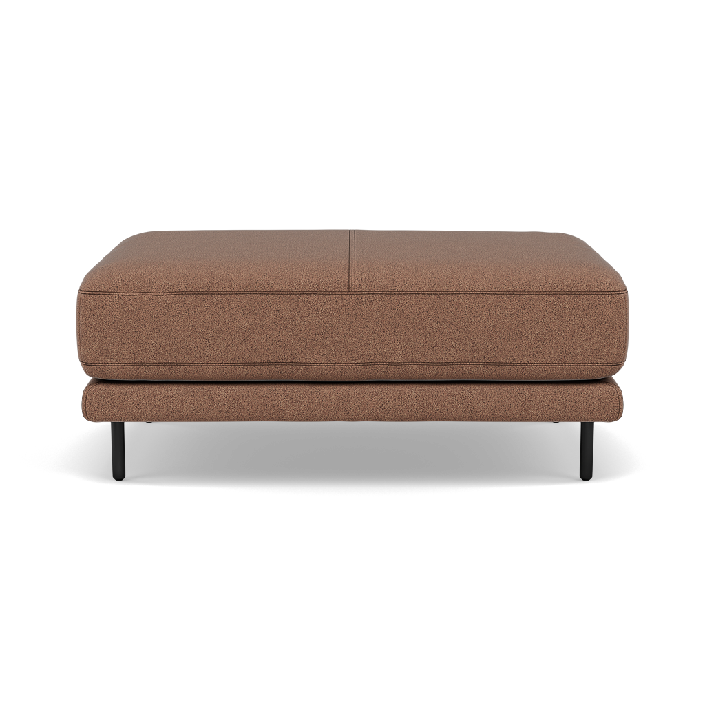 Morris Large Footstool - Rectangular footstool A Fabric Footstools Sterling Home 6 BFA-BLJ-04 TOBACCO