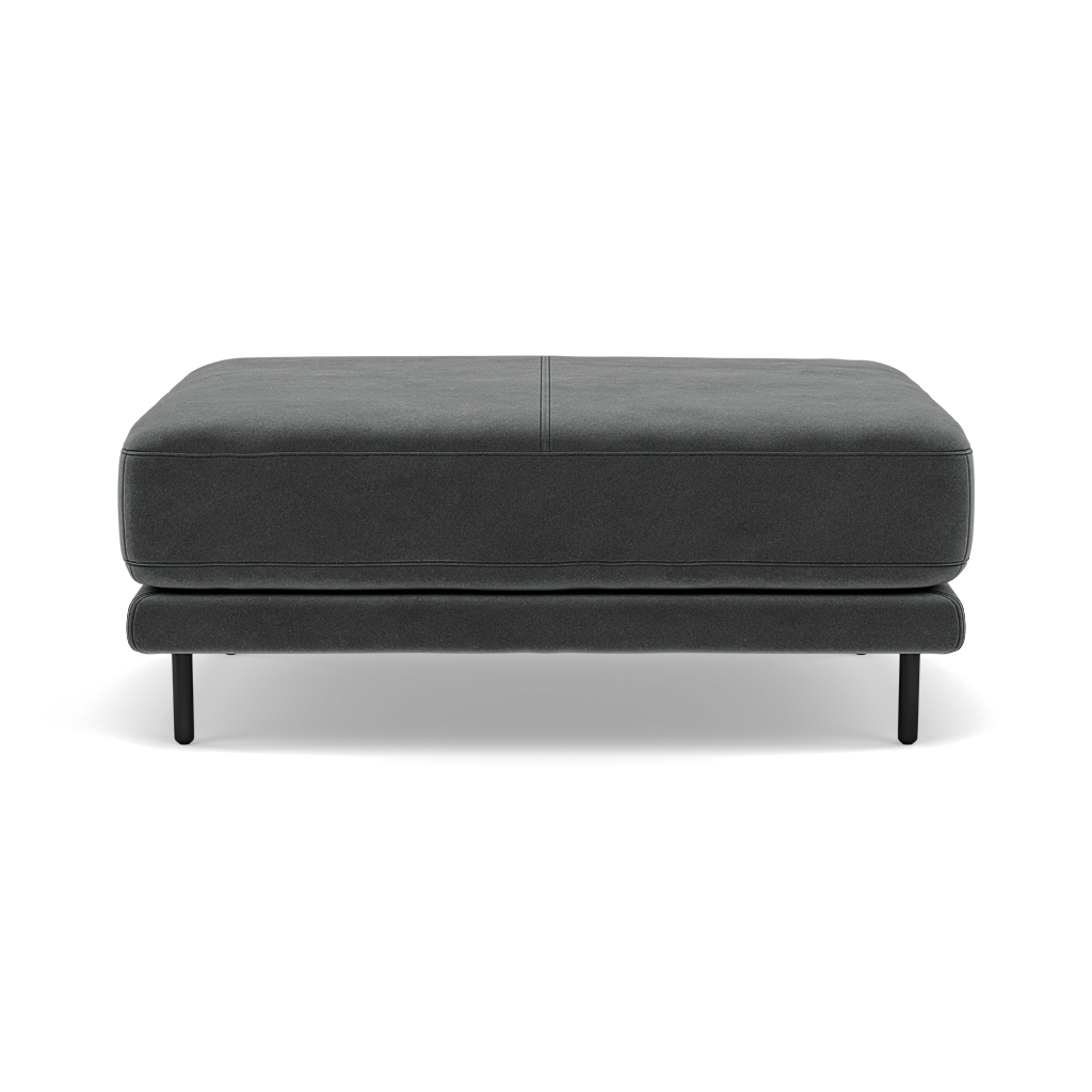 Morris Large Footstool - Rectangular footstool A Fabric Footstools Sterling Home 14 FAB-MEG-20 PEWTER