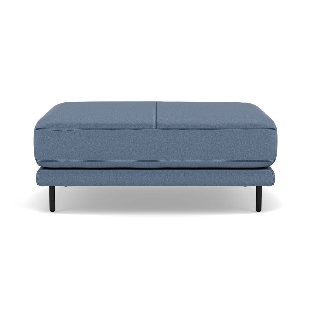 Morris Large Footstool - Rectangular footstool A Fabric Footstools Sterling Home 11 BFA-MAD-08 PACIFIC BLUE